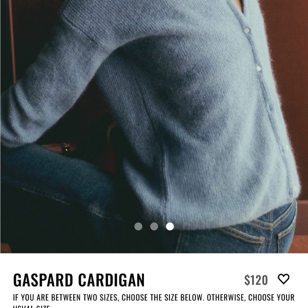 Gaspard Cardigan - Sezane - Vintage Blue - Picture 11 of 12